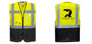 Custom Warsaw Yellow and Black Professional Style Safety Vest