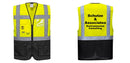 Custom Warsaw Yellow and Black Professional Style Safety Vest