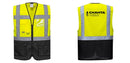 Custom Warsaw Yellow and Black Professional Style Safety Vest