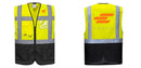 Custom Warsaw Yellow and Black Professional Style Safety Vest