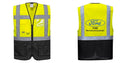 Custom Warsaw Yellow and Black Professional Style Safety Vest