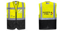 Custom Warsaw Yellow and Black Professional Style Safety Vest