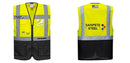 Custom Warsaw Yellow and Black Professional Style Safety Vest