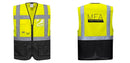Custom Warsaw Yellow and Black Professional Style Safety Vest
