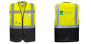Custom Warsaw Yellow and Black Professional Style Safety Vest