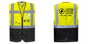 Custom Warsaw Yellow and Black Professional Style Safety Vest