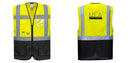Custom Warsaw Yellow and Black Professional Style Safety Vest