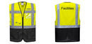 Custom Warsaw Yellow and Black Professional Style Safety Vest