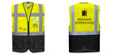 Custom Warsaw Yellow and Black Professional Style Safety Vest