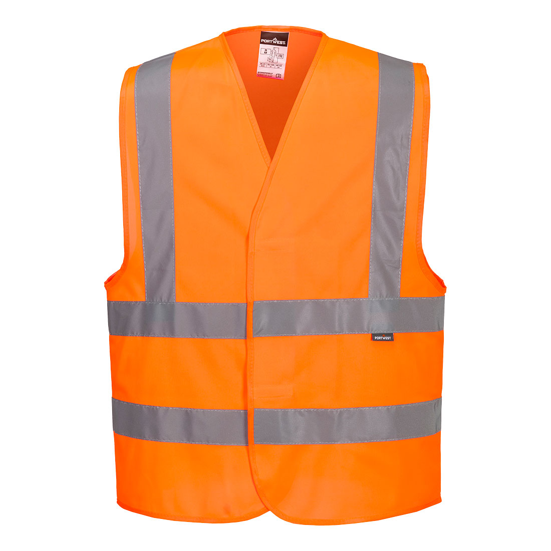 Custom Hi-Vis ORANGE Class 2 Reflective Safety Vest