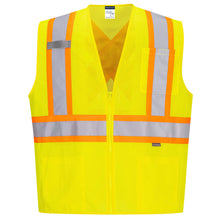 Load image into Gallery viewer, Custom X-Back YELLOW Mesh Contrast Tape Vest
