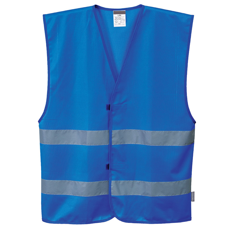 Royal Blue Safety Vest with high visibility reflective tape