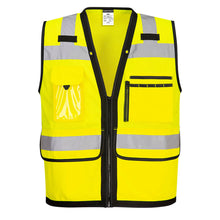 Load image into Gallery viewer, Custom Heavy Duty Hi-Vis Surveyor Vest
