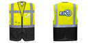 Custom Warsaw Yellow and Black Professional Style Safety Vest