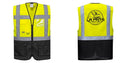 Custom Warsaw Yellow and Black Professional Style Safety Vest