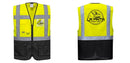 Custom Warsaw Yellow and Black Professional Style Safety Vest