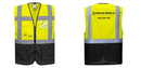 Custom Warsaw Yellow and Black Professional Style Safety Vest