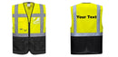 Custom Warsaw Yellow and Black Professional Style Safety Vest