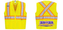 Custom X-Back YELLOW Mesh Contrast Tape Vest