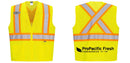 Custom X-Back YELLOW Mesh Contrast Tape Vest