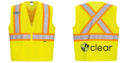 Custom X-Back YELLOW Mesh Contrast Tape Vest