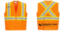 Custom X-Back ORANGE Mesh Contrast Tape Vest