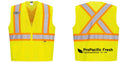 Custom X-Back YELLOW Mesh Contrast Tape Vest