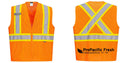 Custom X-Back ORANGE Mesh Contrast Tape Vest