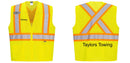Custom X-Back YELLOW Mesh Contrast Tape Vest