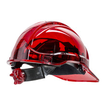Load image into Gallery viewer, RED Translucent Ratchet Hard Hat
