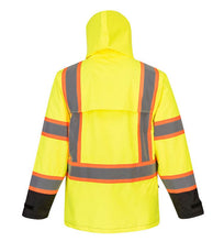 Load image into Gallery viewer, Hi-Vis Rain Jacket with Reflective Tape
