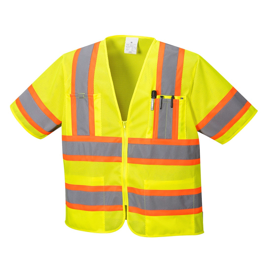 Custom Class 3 Yellow Safety Vest Sleeved HiVis with Pockets Safety
