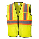 Mesh Class 2 Safety Vest with Pockets Hi Vis Reflective