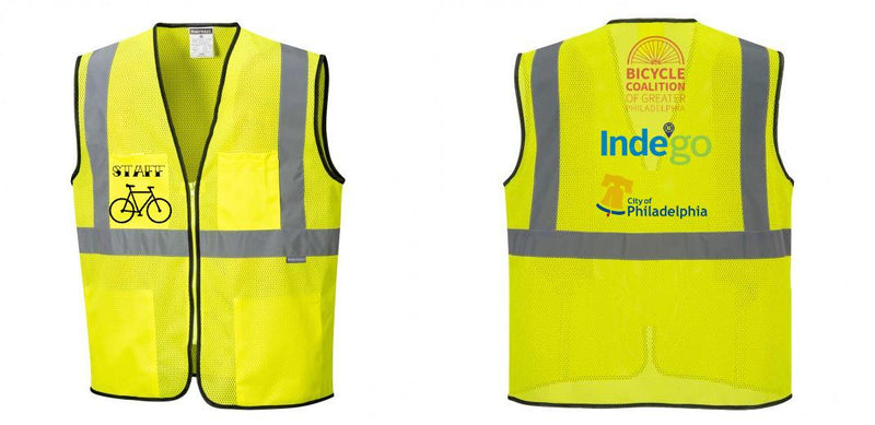 Custom Lightweight High Visibility Yellow Tampa Mesh Vest
