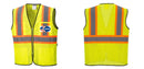 Custom Yellow Mesh Class 2 Reflective Safety Vest with Pockets