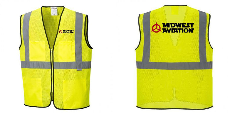 Custom Lightweight High Visibility Yellow Tampa Mesh Vest