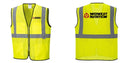 Custom Lightweight High Visibility Yellow Tampa Mesh Vest