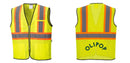 Custom Yellow Mesh Class 2 Reflective Safety Vest with Pockets