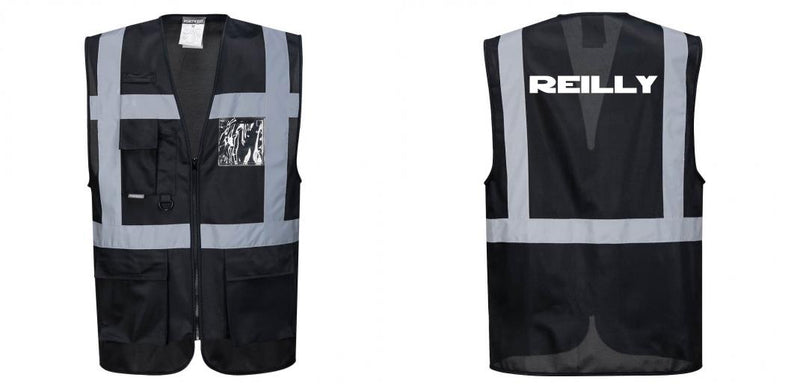 Custom Black Professional Executive Style Safety Vest
