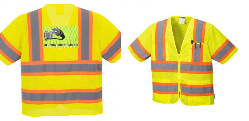 Custom Class 3 Yellow Safety Vest Sleeved Hi-Vis with Pockets