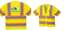 Custom Class 3 Yellow Safety Vest Sleeved Hi-Vis with Pockets