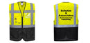 Custom Warsaw Yellow and Black Professional Style Safety Vest