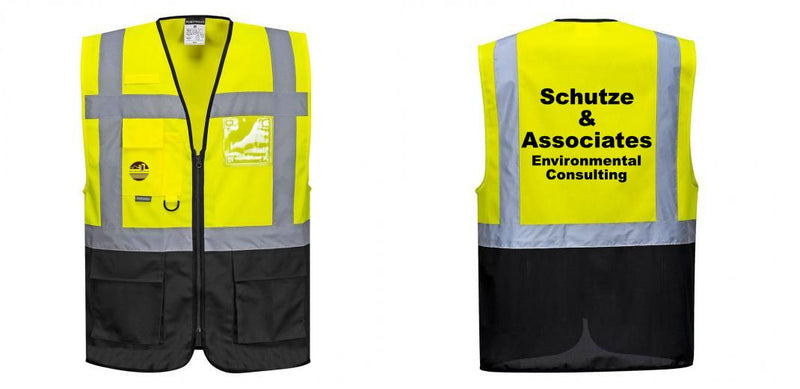 Custom Warsaw Yellow and Black Professional Style Safety Vest
