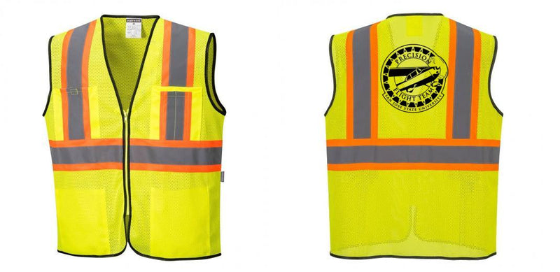 Custom Yellow Mesh Class 2 Reflective Safety Vest with Pockets