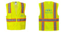 Custom Yellow Class 2 Safety Vest with Cooling Mesh Back