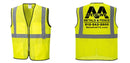 Custom Lightweight High Visibility Yellow Tampa Mesh Vest