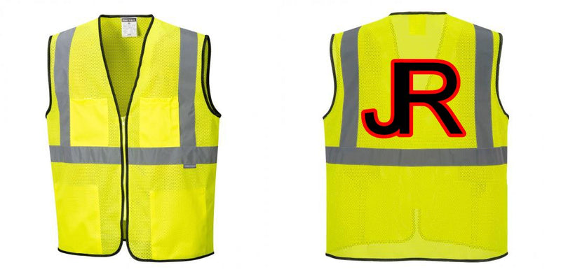 Custom Lightweight High Visibility Yellow Tampa Mesh Vest