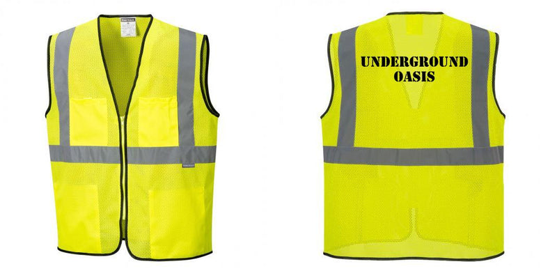 Custom Lightweight High Visibility Yellow Tampa Mesh Vest