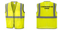 Custom Lightweight High Visibility Yellow Tampa Mesh Vest