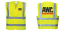Custom Logo Reflective Yellow Safety Vest - ANSI Class 2
